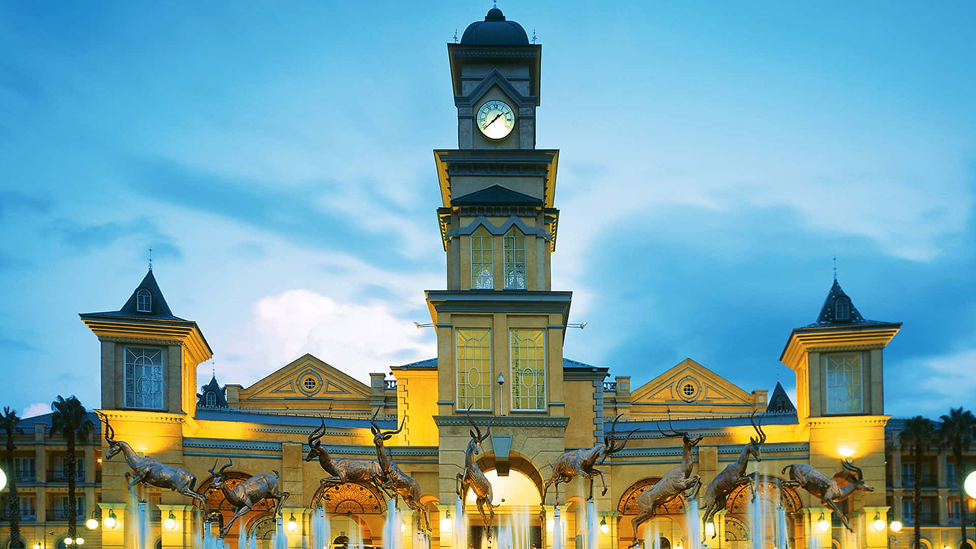 Exterior View Of Gold Reef City Casino Showing Clock Tower