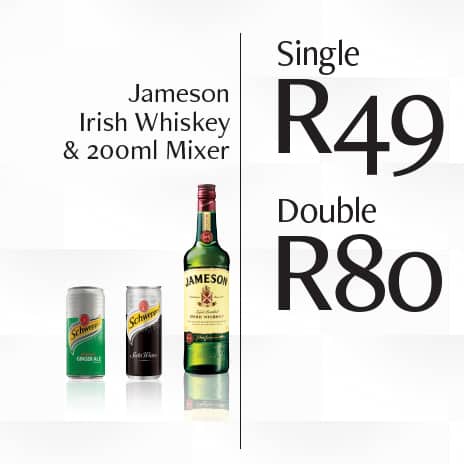 Jameson Irish Whiskey & 200ml Mixer